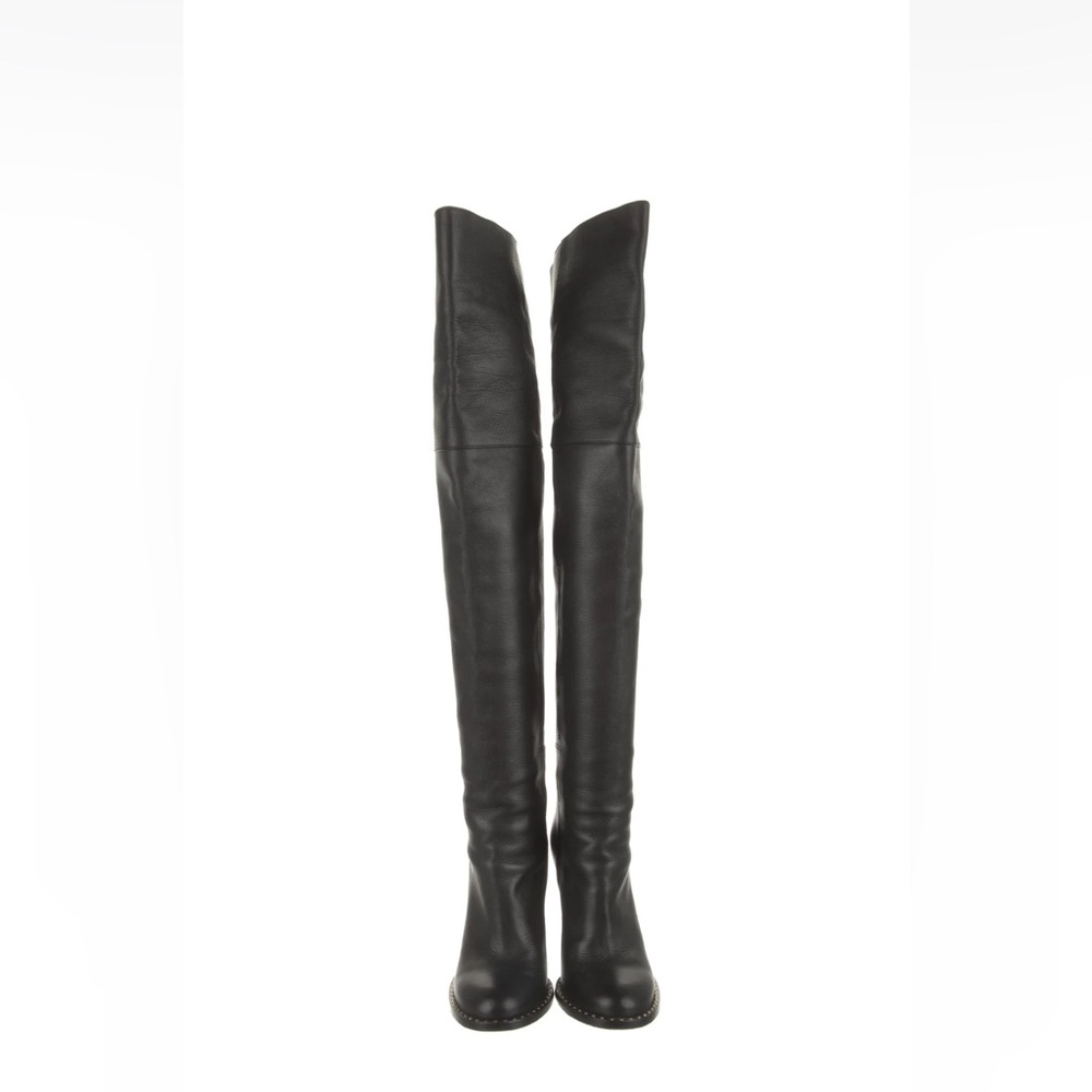 Tamara Mellon Leather Over-The-Knee Boots
Black
Round-Toes with Studded Accents